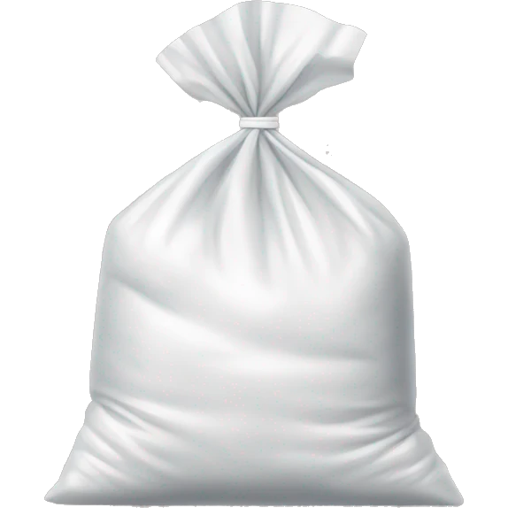 plastic bag with flour in it emoji