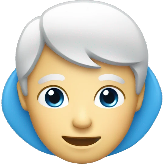 El emoji de reproducir de color azul  emoji