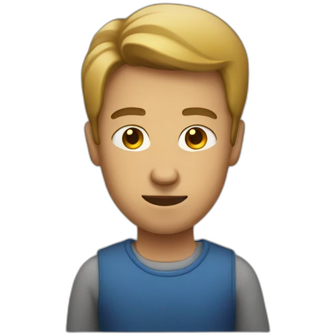 Bold man with round head and snile emoji