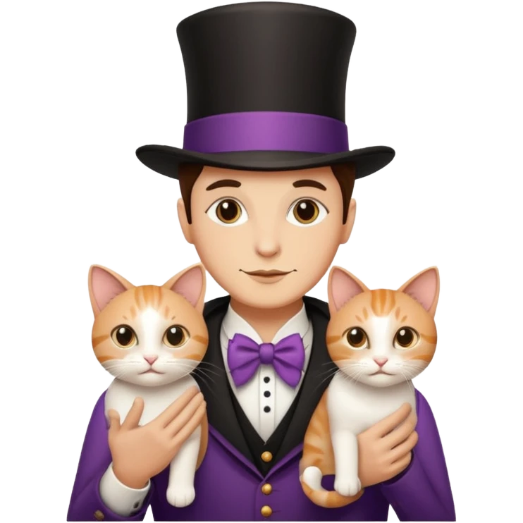 Icon Contour  Magician Couple and Their Pet Cat  emoji