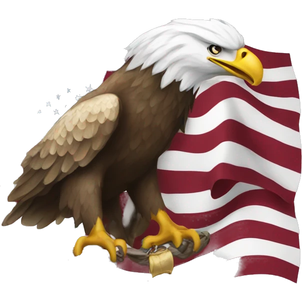 american flag with eagle on top emoji