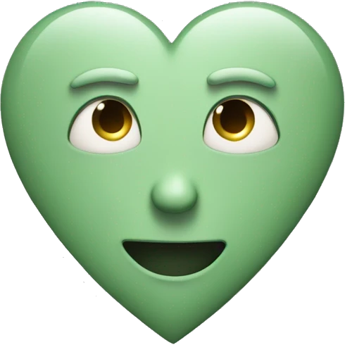 Sage green heart emoji