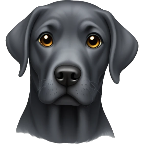 Charcoal colored English Labrador emoji