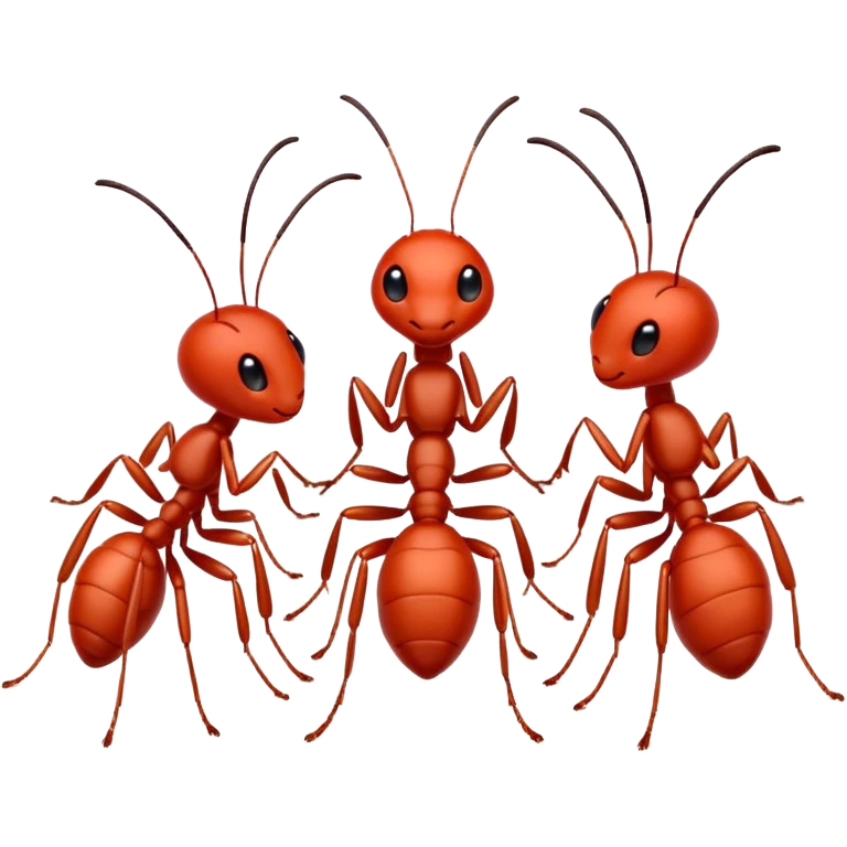 cute red ants emoji