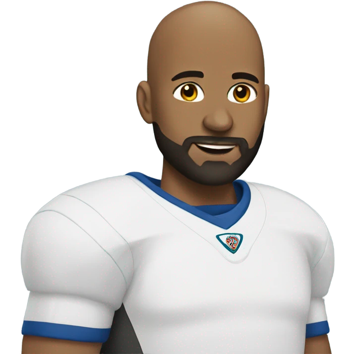  Bald Guy with beard wearing a jersey  emoji