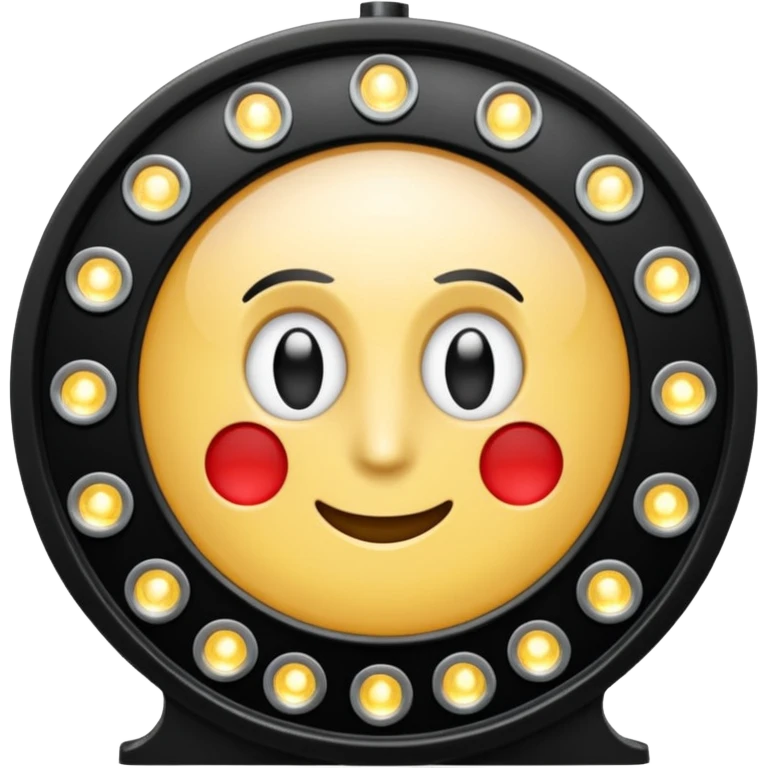 movie number 3 , Bordered with spotlights, shiny round lights emoji