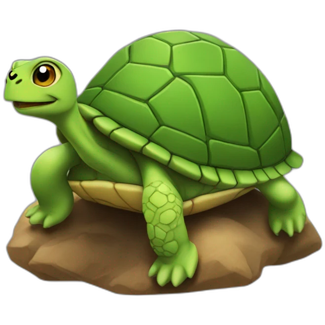 Chat sur une tortue  emoji