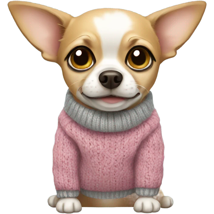 Chihuahua with sweater emoji