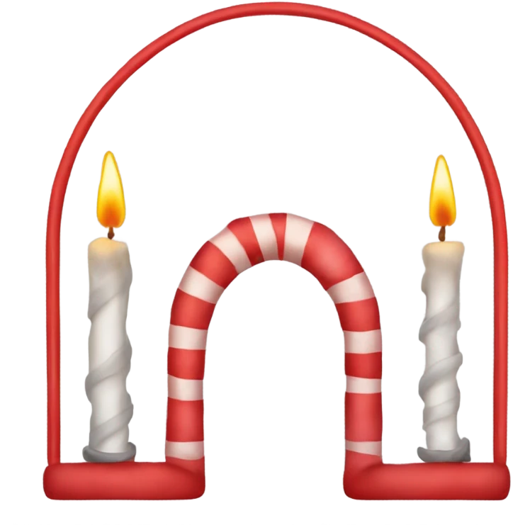 Red Christmas candle arch  Schwibbogen emoji