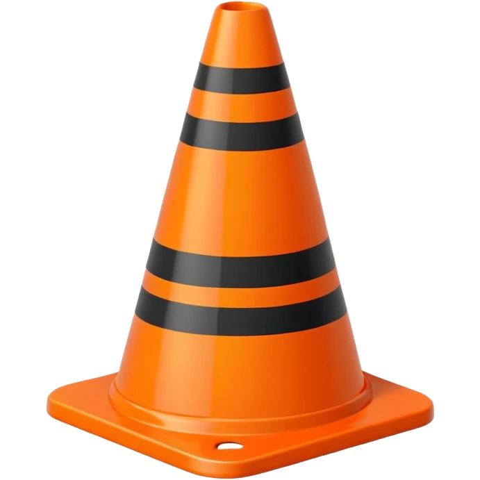 Orange construction cone emoji