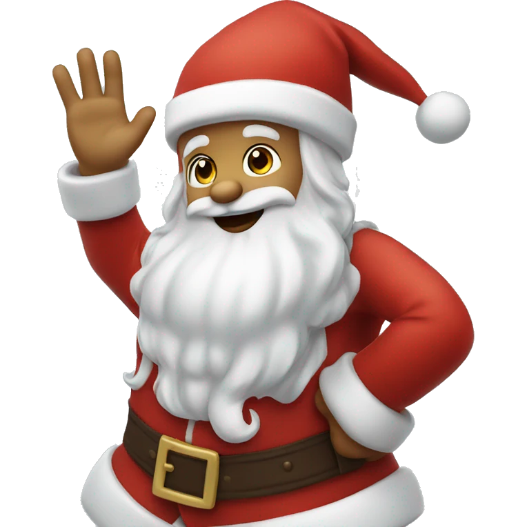  Santa Claus waves hello emoji