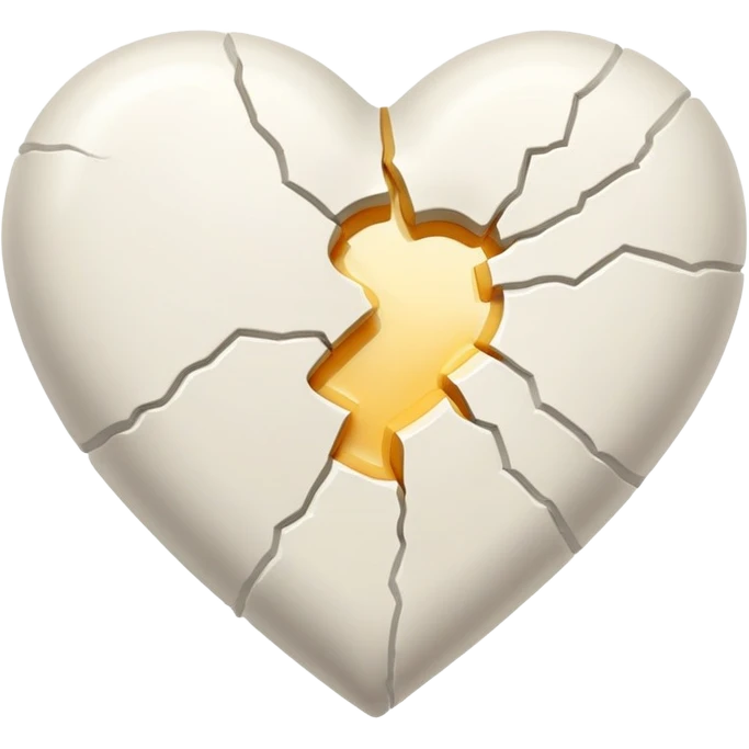cream broken heart with sparkling white plaster emoji