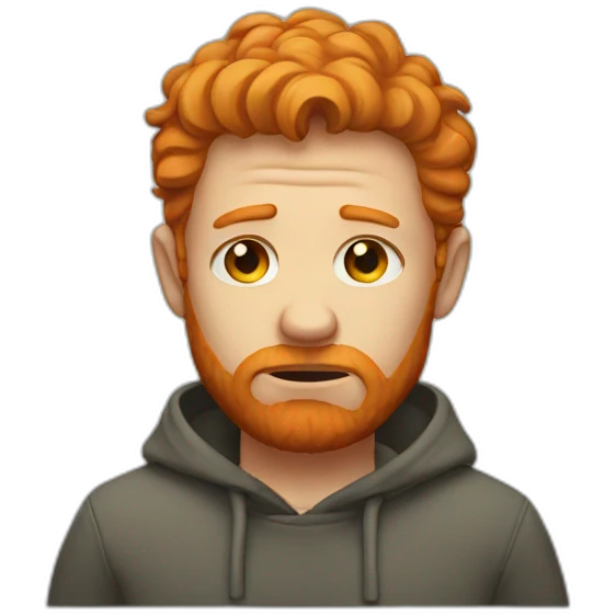 sad ginger emoji