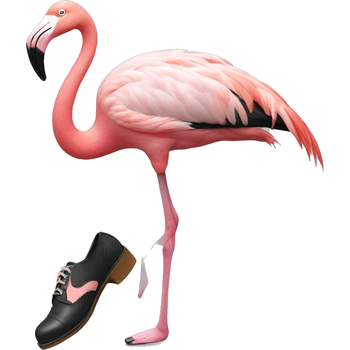 flamingo with tap shoes emoji