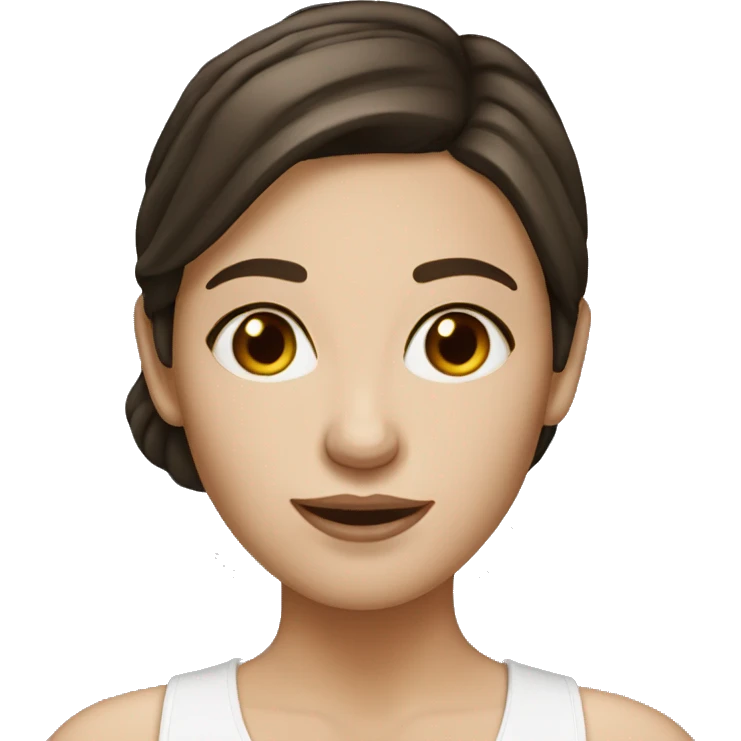 White skin brunette woman emoji