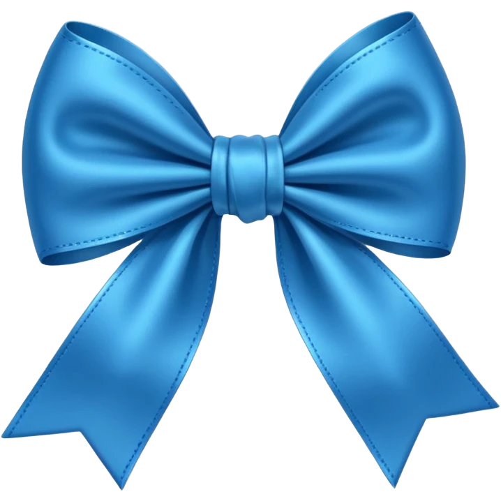 Blue bow emoji