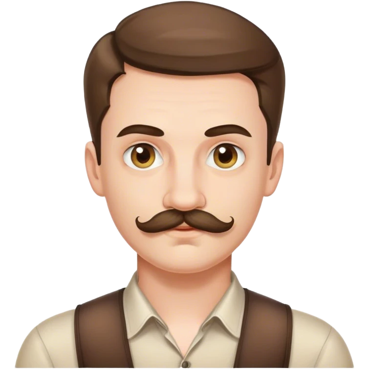 young polish man with moustache emoji