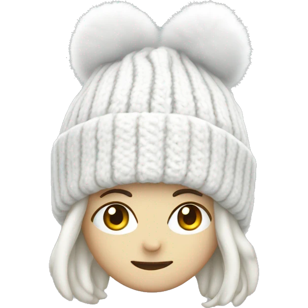 white winter beanie no person emoji