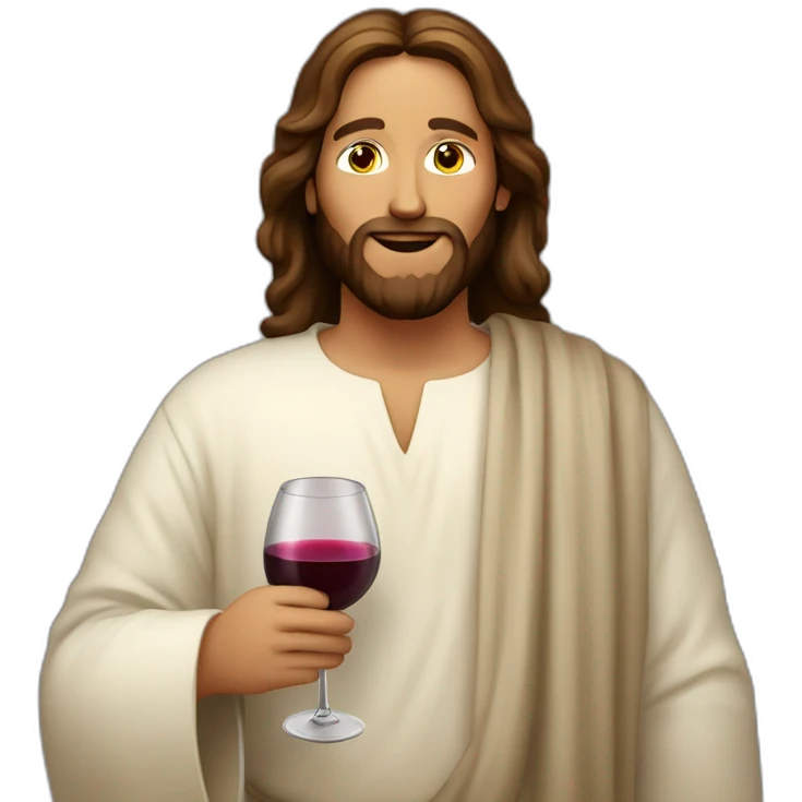 Jesus with wine  emoji