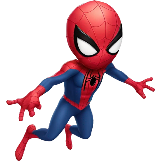 spiderman with pink heart emoji