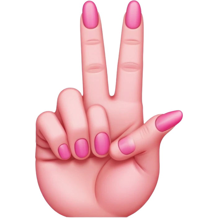 Pink middle finger.  emoji