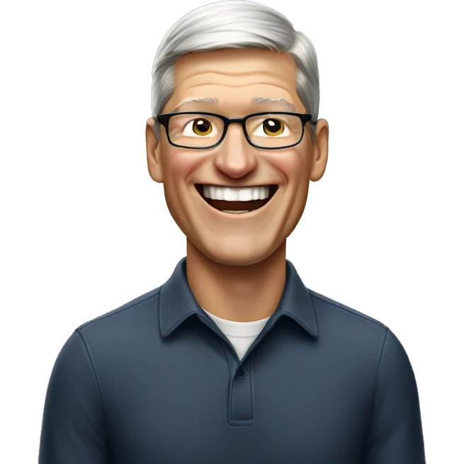 tim cook laughing emoji
