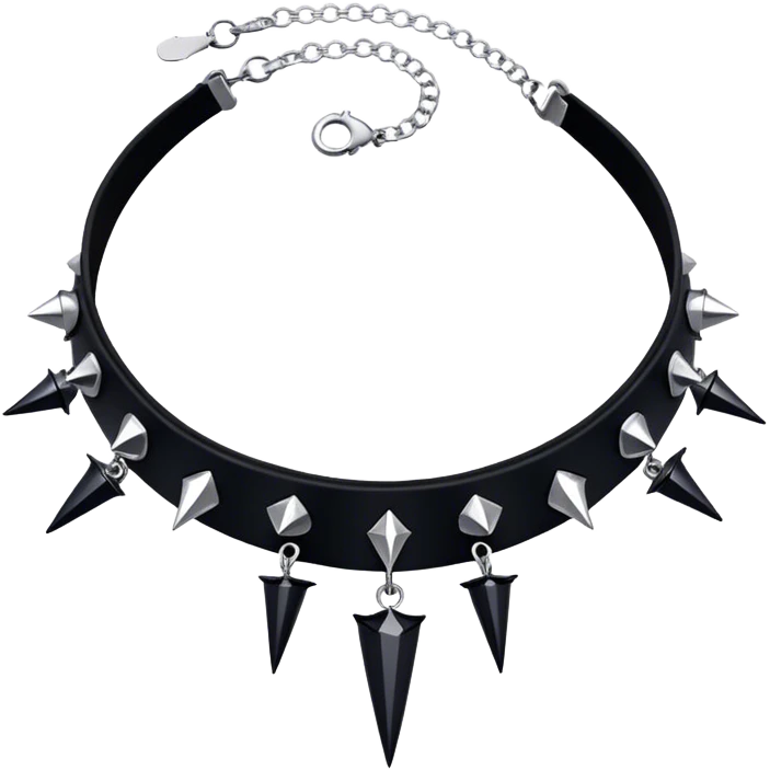  goth spike choker collar emoji
