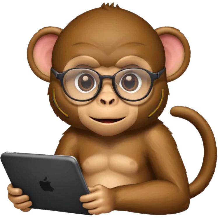 Monkey playing videogames emoji