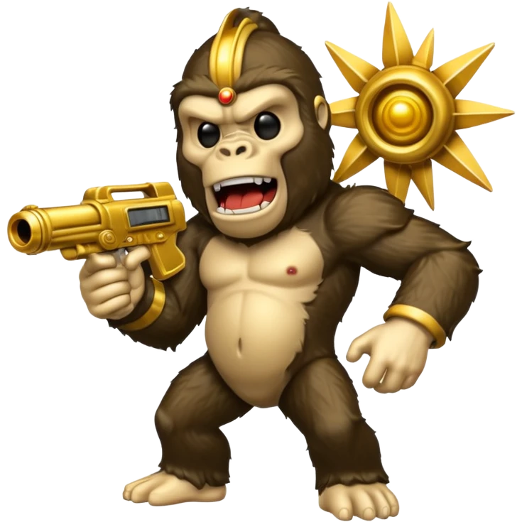 King Kong goofy emoji with ray gun from COD Zombiesr emoji