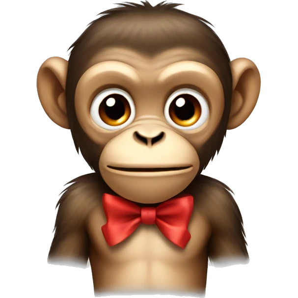 monkey with bow emoji