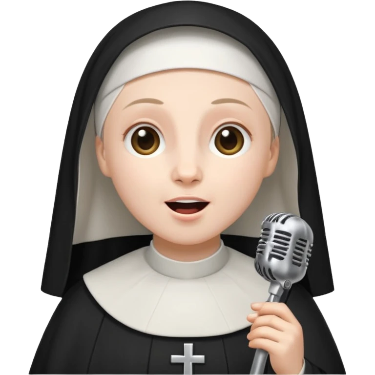 Nun singing emoji