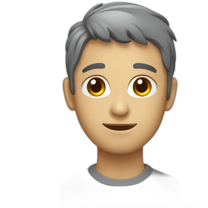 Chat gris avec les yeux écarquillés  emoji