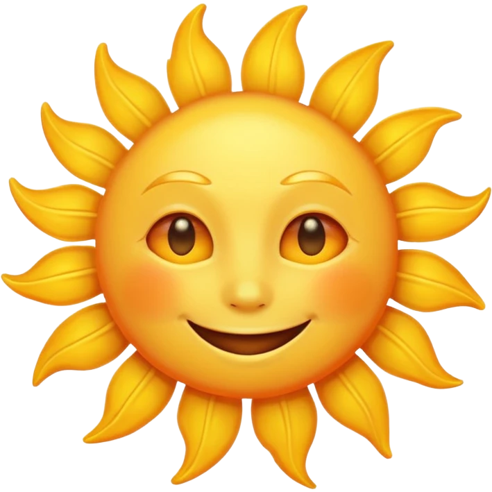 Sun emoji with emotions emoji