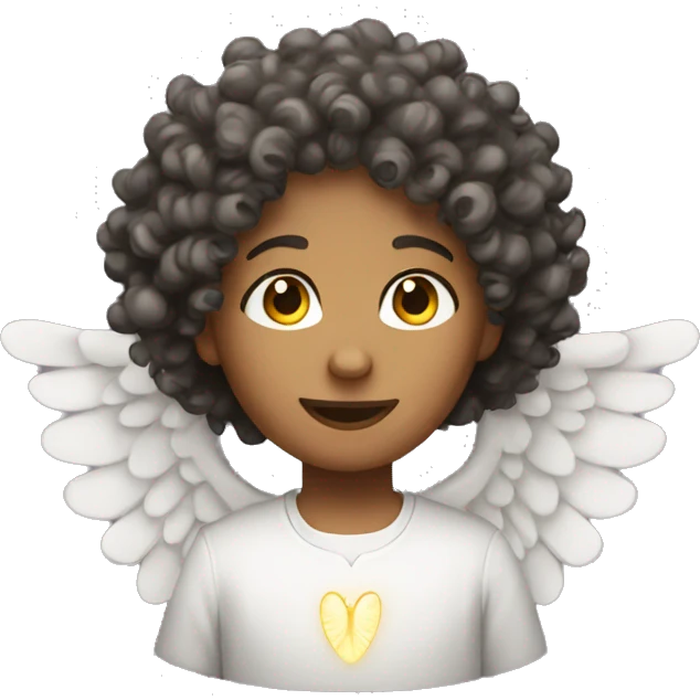curly haired angel emoji