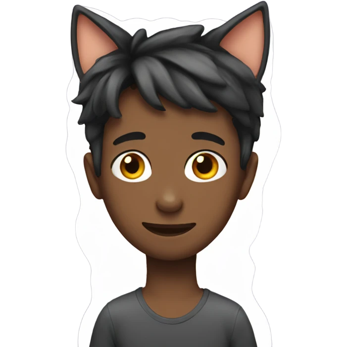Boy with cat ears emoji