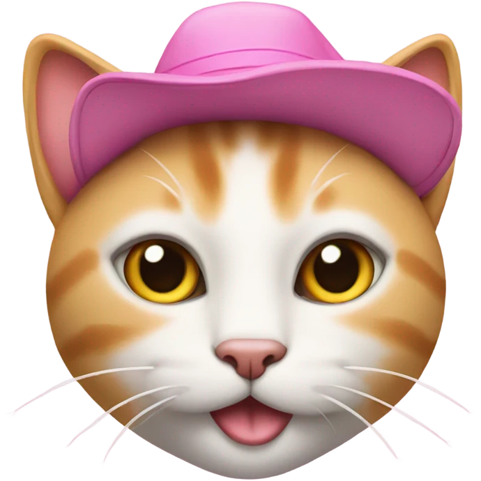 Cat with pink hat emoji