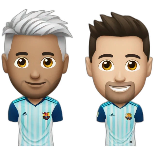 Messi avec ronaldo emoji