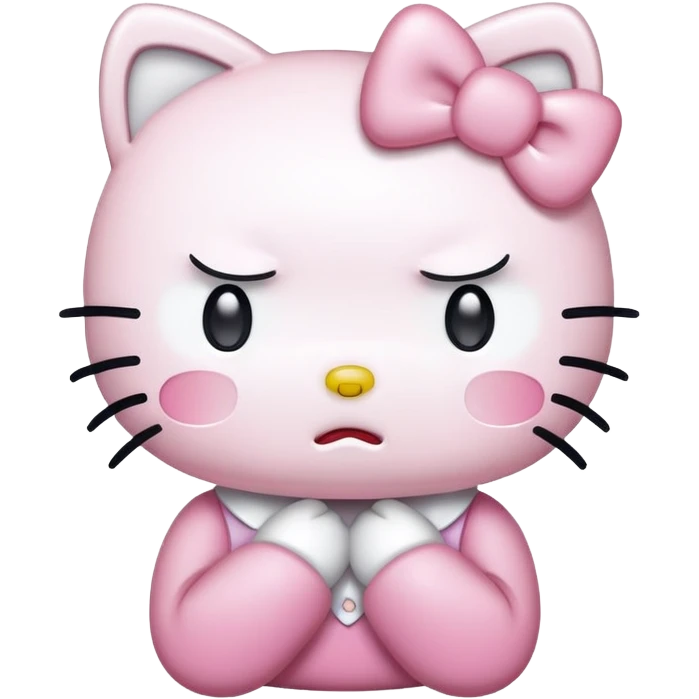 Hello kitty crying  emoji