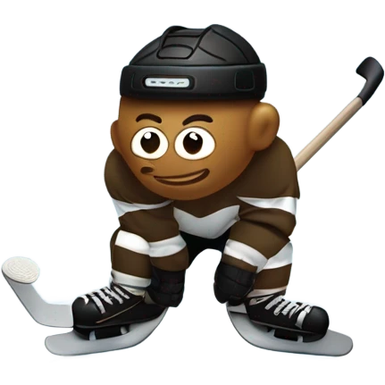 poop hockey player emoji
