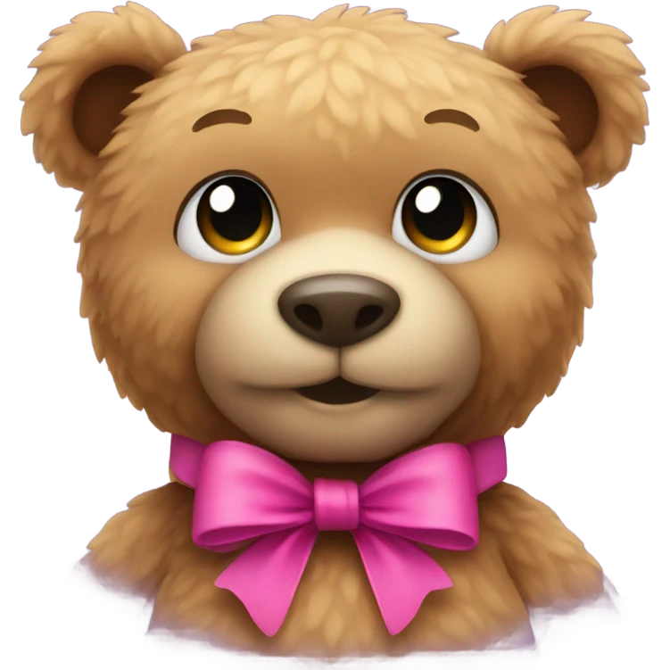 teddy bear with a bow emoji