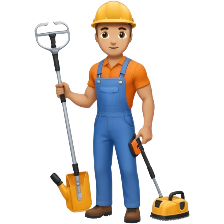 Homme débroussailleur emoji