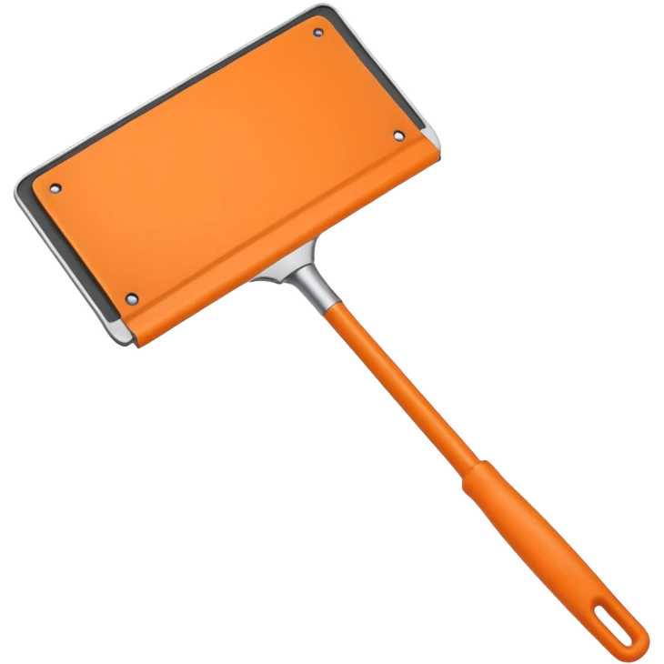 Cleaning Squeege orange emoji