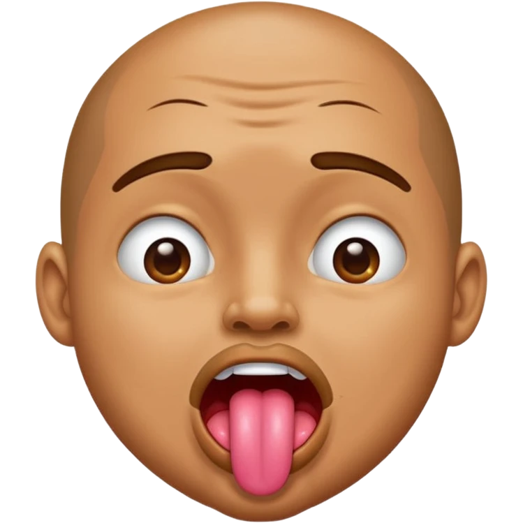 Man with tounge out drooling cum emoji