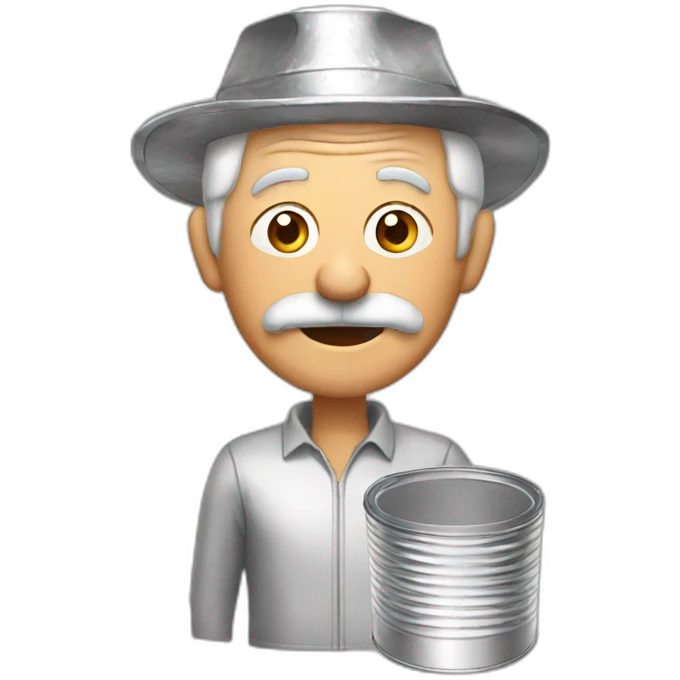 Crazy grandpa in a tin foil hat emoji