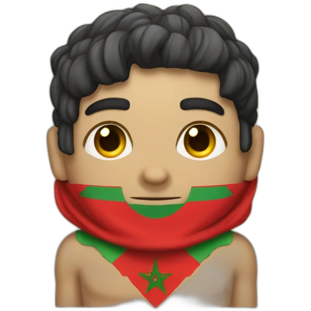 Un creeper avec un maillot du maroc emoji