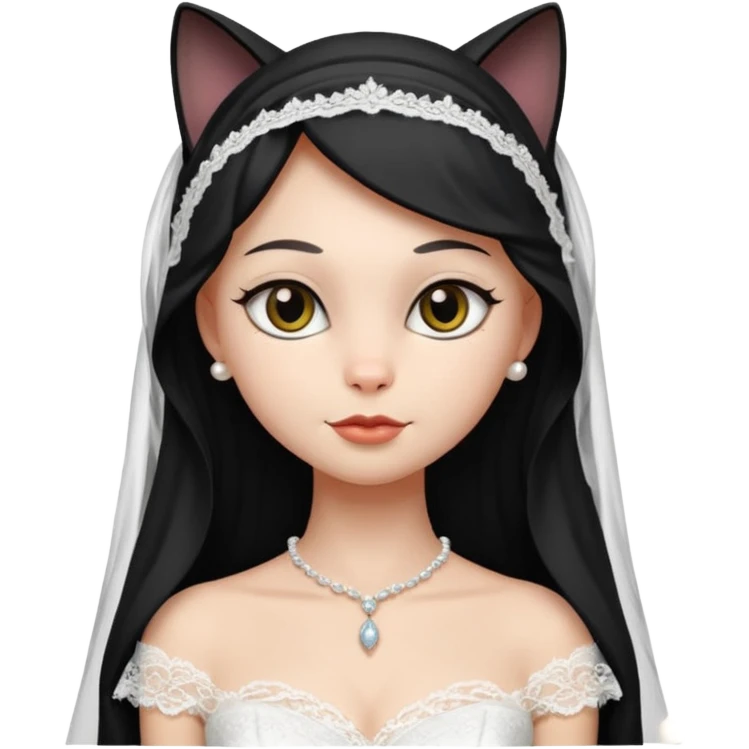 black cat bride  emoji