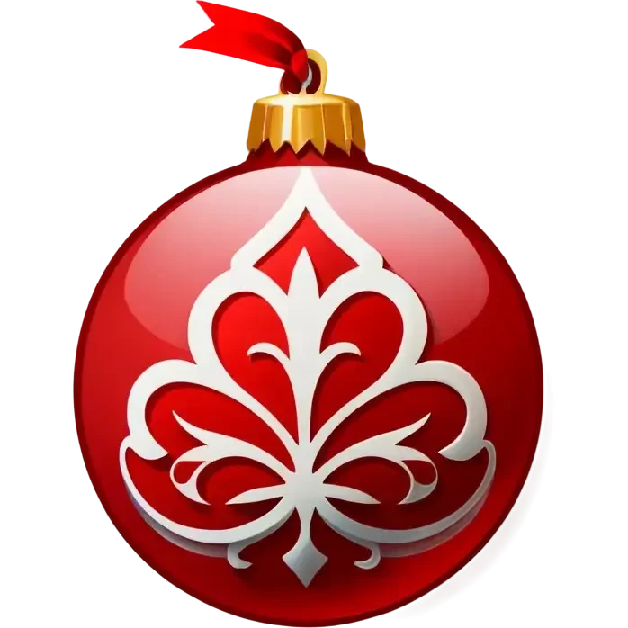 I want a red simple ornament emoji