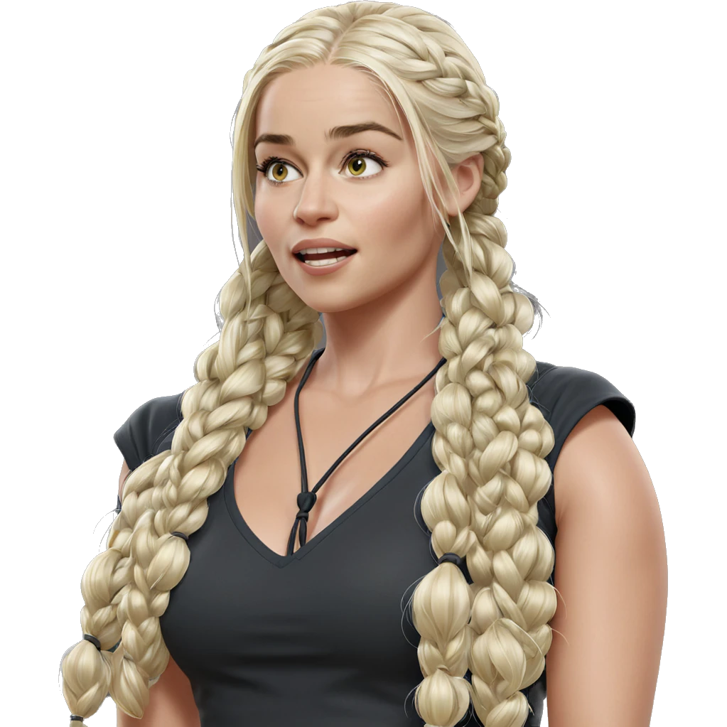 blonde girl with braided hair emoji