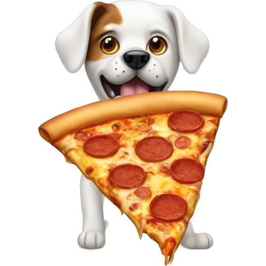 Dog eat pizza emoji