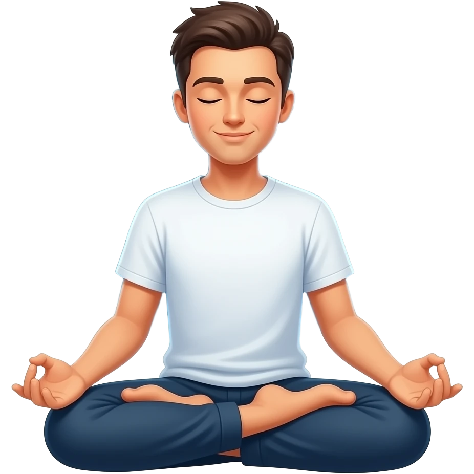 Diamond hands — sitting calm, meditating, chaos behind him emoji